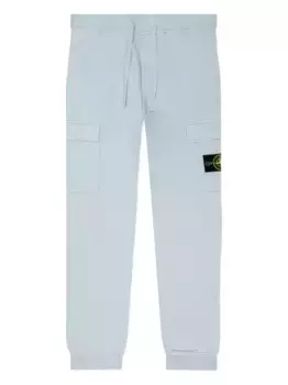 Хлопковые брюки с карманами-карго Stone Island, синий