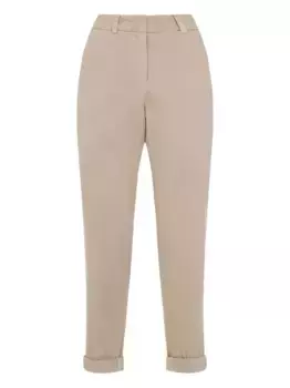 Хлопковые брюки с манжетами Peserico, нейтральный