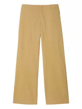 Хлопковые брюки с накладными карманами SANDRO, желтый