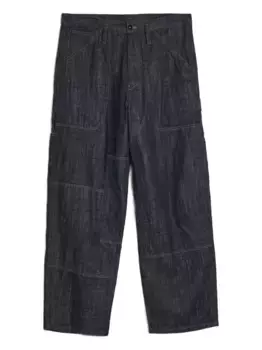 Хлопковые брюки с накладными карманами Y's, синий