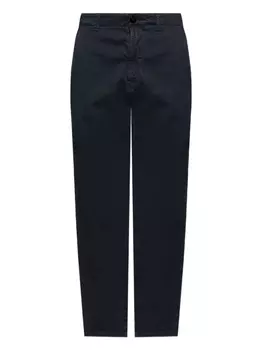 Хлопковые брюки с нашивкой в виде компаса Stone Island, синий