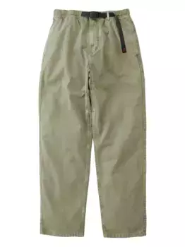 Хлопковые брюки с поясом на талии Gramicci, зеленый