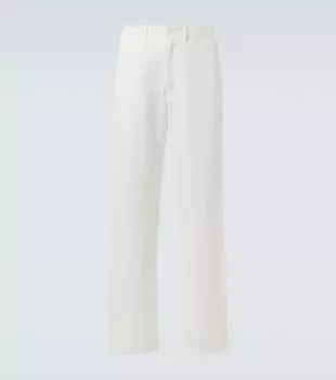 Хлопковые брюки с широкими штанинами Gabriela Hearst, белый