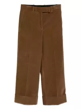 Хлопковые брюки THOM BROWNE, коричневый