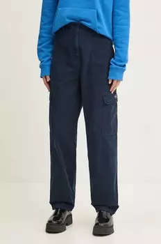 Хлопковые брюки Tommy Jeans, темно-синий