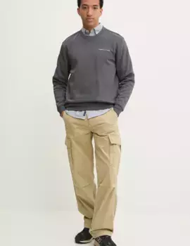 Хлопковые брюки Tommy Jeans, зеленый