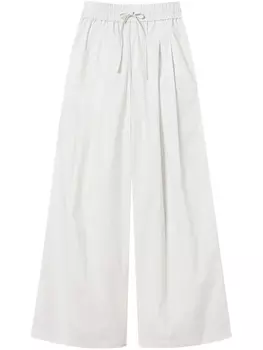 Хлопковые брюки TWINSET, белый