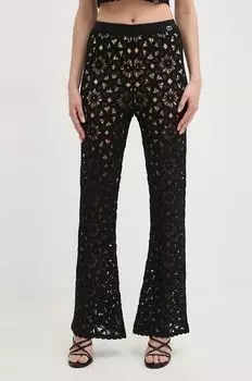 Хлопковые брюки Twinset, черный