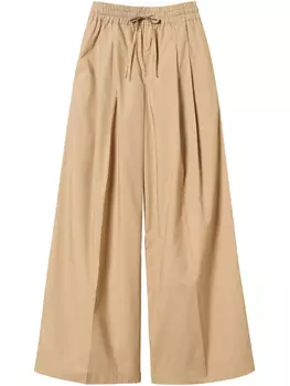 Хлопковые брюки TWINSET, нейтральный