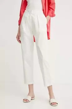 Хлопковые брюки United Colors of Benetton, бежевый