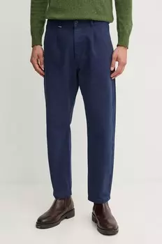 Хлопковые брюки United Colors of Benetton, темно-синий