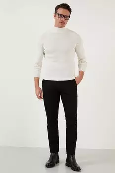 Хлопковые брюки узкого кроя с нормальной талией 216MILANO Buratti, черный