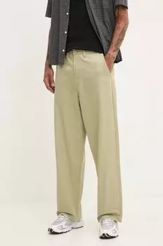 Хлопковые брюки Vans, зеленый