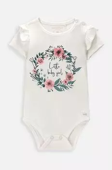 Хлопковые детские боди Coccodrillo, бежевый