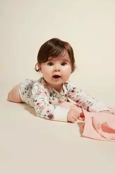 Хлопковые детские боди Coccodrillo, бежевый