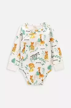 Хлопковые детские боди Coccodrillo, бежевый