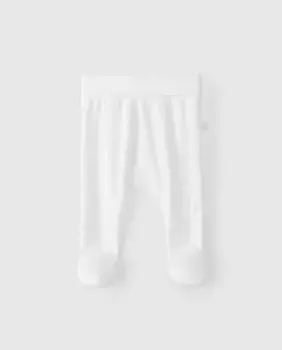 Хлопковые детские гетры с антибактериальным покрытием и регулируемой талией Laranjinha, белый