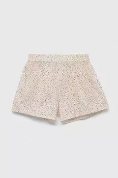 Хлопковые детские шорты United Colors of Benetton, бежевый