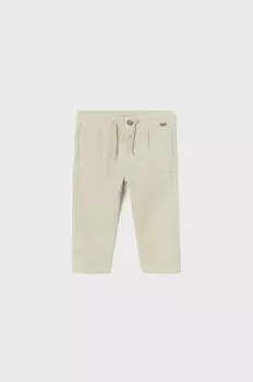 Хлопковые детские штанишки Mayoral, зеленый
