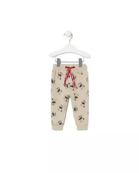 Хлопковые детские спортивные штанишки с мишками Tous, бежевый