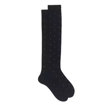 Хлопковые длинные носки с желтой вышивкой Gallo, мультиколор