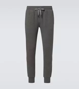 Хлопковые джерси спортивные штаны Dolce&Gabbana, Melange Grey