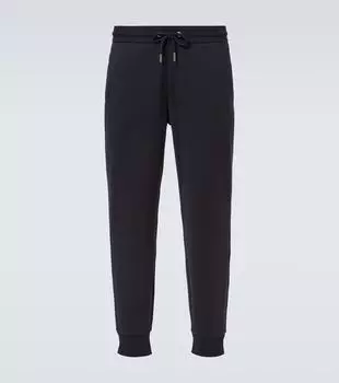 Хлопковые джерси спортивные штаны Moncler, Dark Navy Blue
