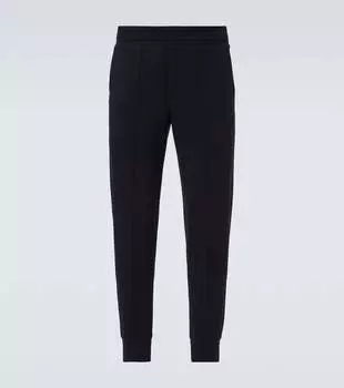 Хлопковые джерси спортивные штаны Zegna, темно-синий