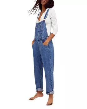 Хлопковые джинсовые комбинезоны Ziggy Free People, цвет Blue