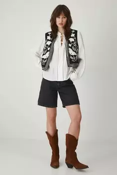 Хлопковые джинсовые шорты Medicine, черный