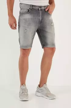 Хлопковые джинсовые шорты с нормальной талией 4501M22IBIZA Buratti