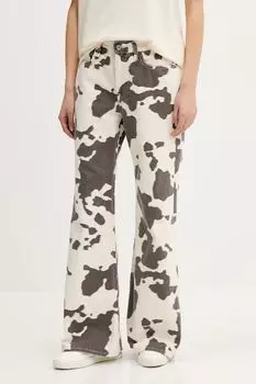 Хлопковые джинсы Abercrombie & Fitch, бежевый