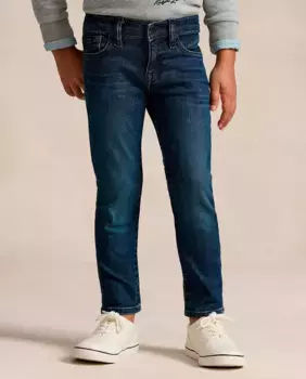 Хлопковые джинсы для мальчиков с эффектом индиго Polo Ralph Lauren, индиго/синий