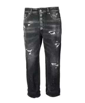 Хлопковые джинсы Dondup, черный