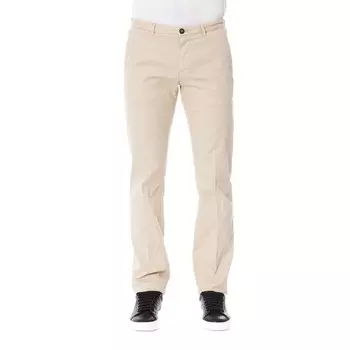 Хлопковые джинсы и мужские брюки Trussardi, бежевый