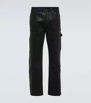 Хлопковые джинсы карпентер wax carpenter Amiri, черный