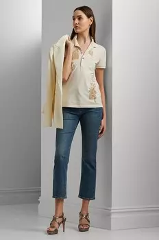 Хлопковые джинсы Lauren Ralph Lauren, синий