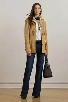 Хлопковые джинсы Lauren Ralph Lauren, синий