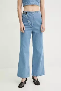 Хлопковые джинсы MAKENA Nanushka, синий