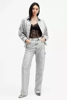 Хлопковые джинсы MIA Allsaints, серый