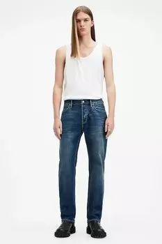 Хлопковые джинсы REID Allsaints, темно-синий