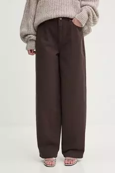 Хлопковые джинсы Rotate, коричневый