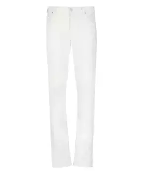 Хлопковые джинсы с нашивкой логотипом Jacob Cohn, белый