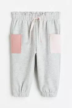 Хлопковые джоггеры H&M, серый