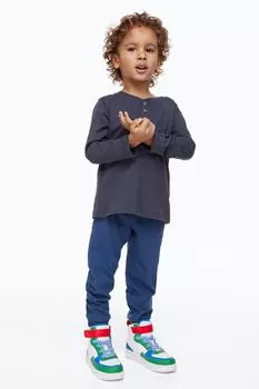 Хлопковые джоггеры из 5 пар H&amp;M, синий/светло-зеленый