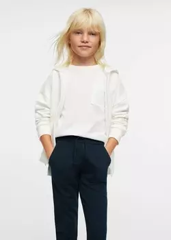 Хлопковые джоггеры MANGO, темно-синий