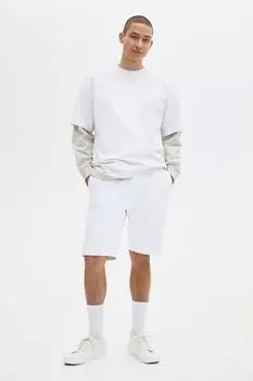 Хлопковые джоггеры Relaxed Fit H&amp;M, белый