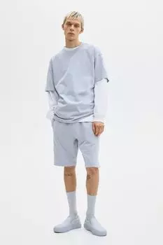 Хлопковые джоггеры Relaxed Fit H&amp;M, светло-синий