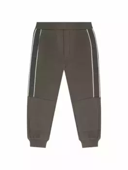 Хлопковые джоггеры с лампасами EMPORIO ARMANI, зелёный