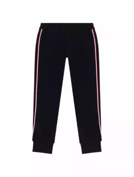 Хлопковые джоггеры с лампасами Moncler, тёмно-синий